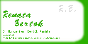 renata bertok business card